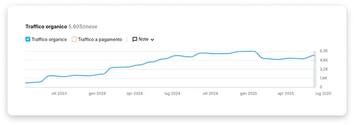 Wedding Italy - Risultati - Traffico organico